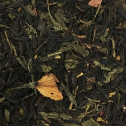 Rose-flavoured black tea and green bancha tea in tin 100 grams tin Rosa d'Inverno La Via del Tè