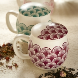 Ventagli Camilla Tea mug with lid and stainless steel infuser, 0,35 lt, Pastel Pink