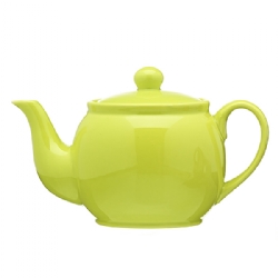 Porcelain teapot (500 cc) with s/steel lid and strainer Shoot Green