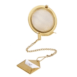 S/Steel Golden Letter Tea Ball 5 cm - La Via del Tè